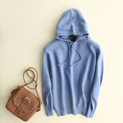 Relaxed Fit Women's Hoodie Drawstring Ribbed Cuffs