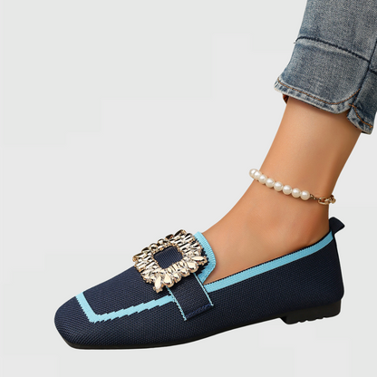 Women's Square-Toe Loafers Detail Front