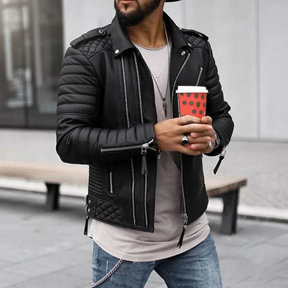 Men's Leather Jacket Robust Brown - Vonnera