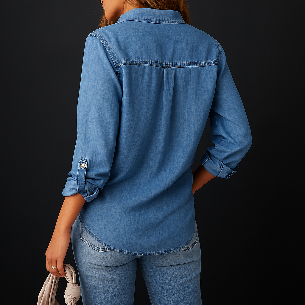Women's Denim Button Down Shirt