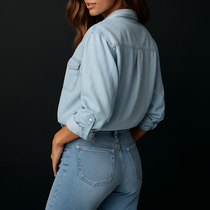Women's Denim Button Down Shirt