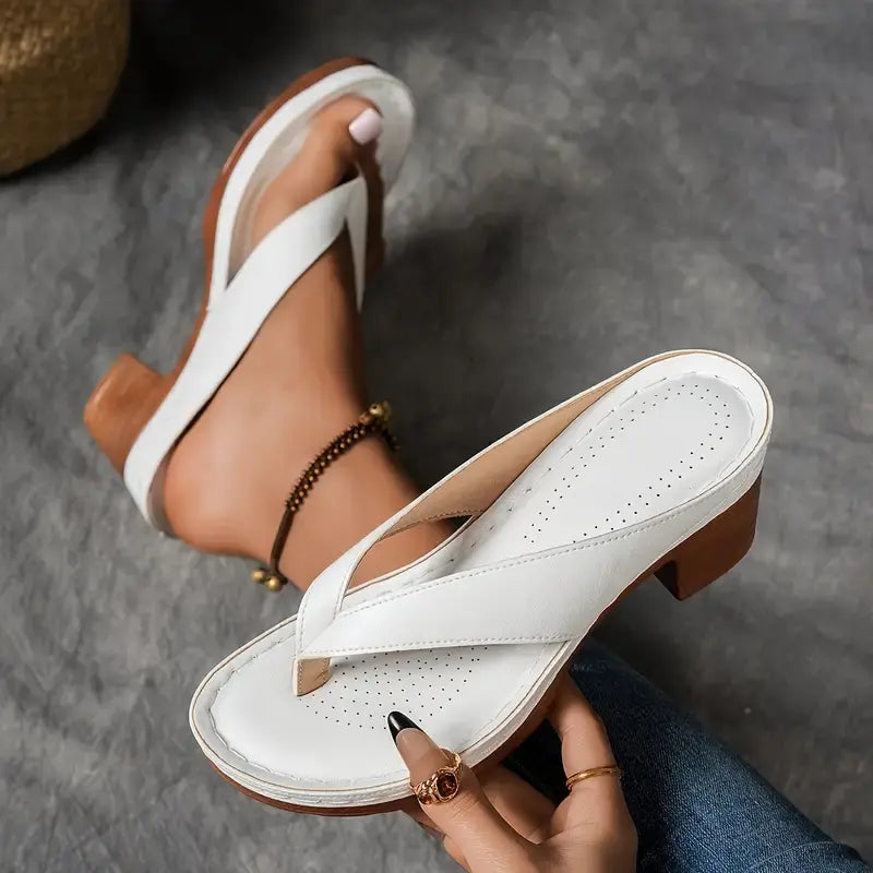 Women's Platform Sandals Block Heel Thong