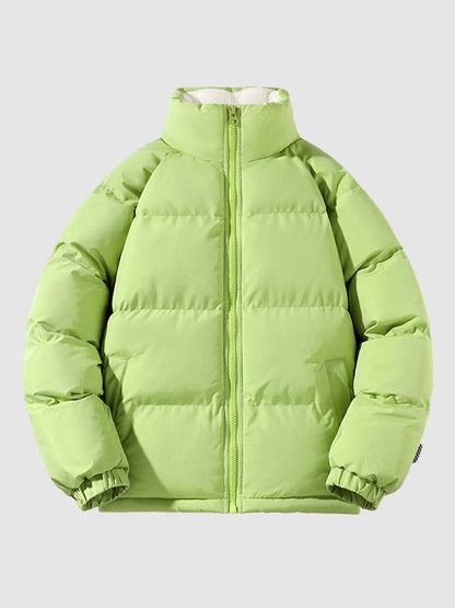 Men's Quilted Puffer Jacket Zip Up