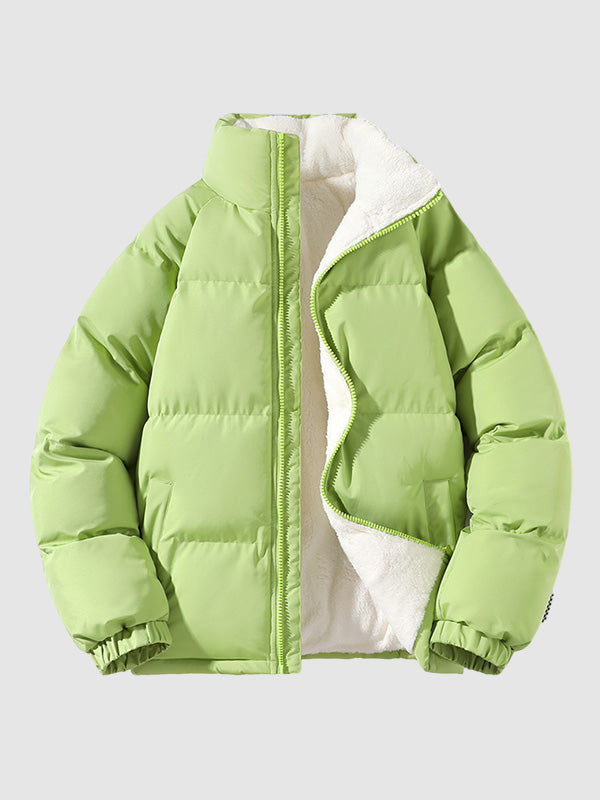 Men's Quilted Puffer Jacket Zip Up