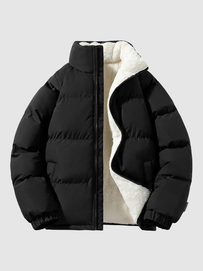 Men's Quilted Puffer Jacket Zip Up