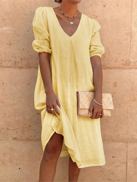 Women's Elegant Midi Dress Casual Summer - Vonnera