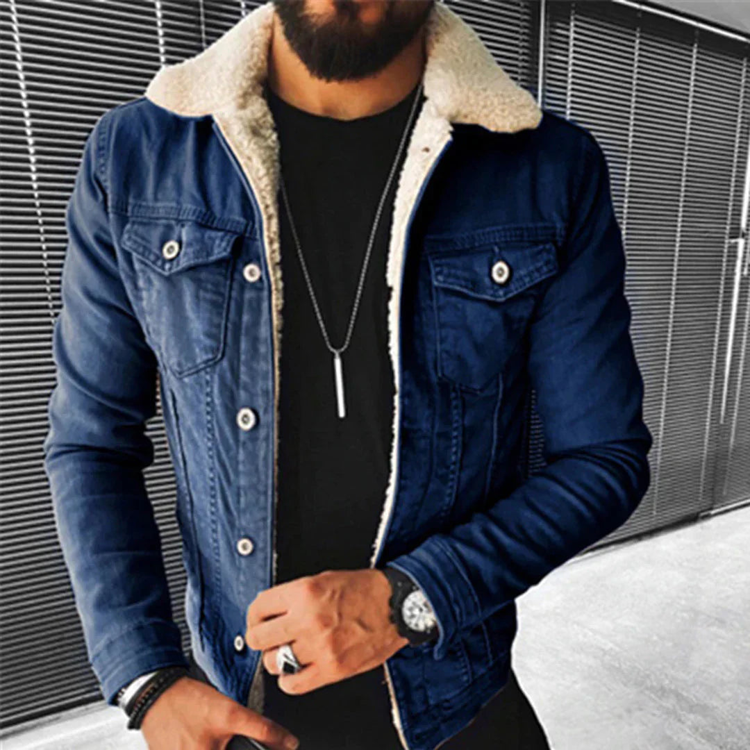 Men's Classic Denim Jacket Urban Blue - Vonnera