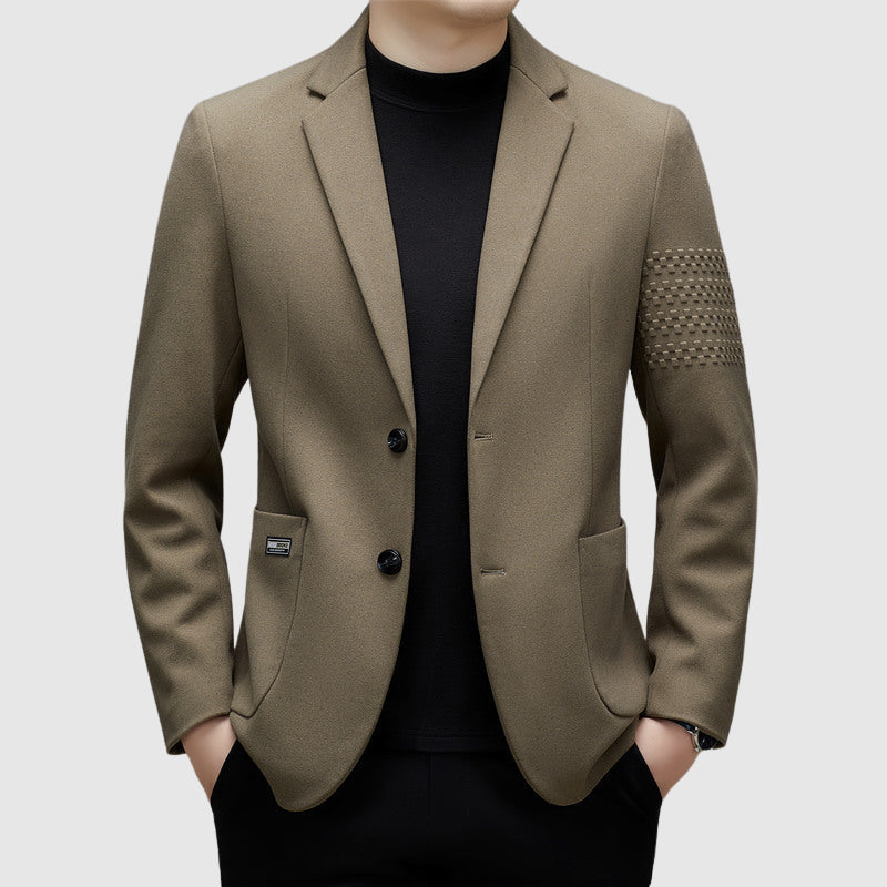 Roberto Russo Men's Elegant Jacket Wool Sophisticated Black - Vonnera