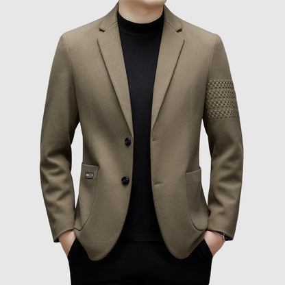 Roberto Russo Men's Elegant Jacket Wool Sophisticated Black - Vonnera
