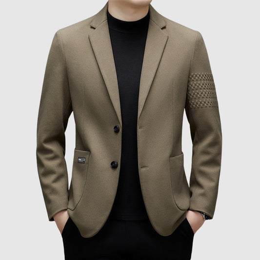 Roberto Russo Men's Elegant Jacket Wool Sophisticated Black - Vonnera