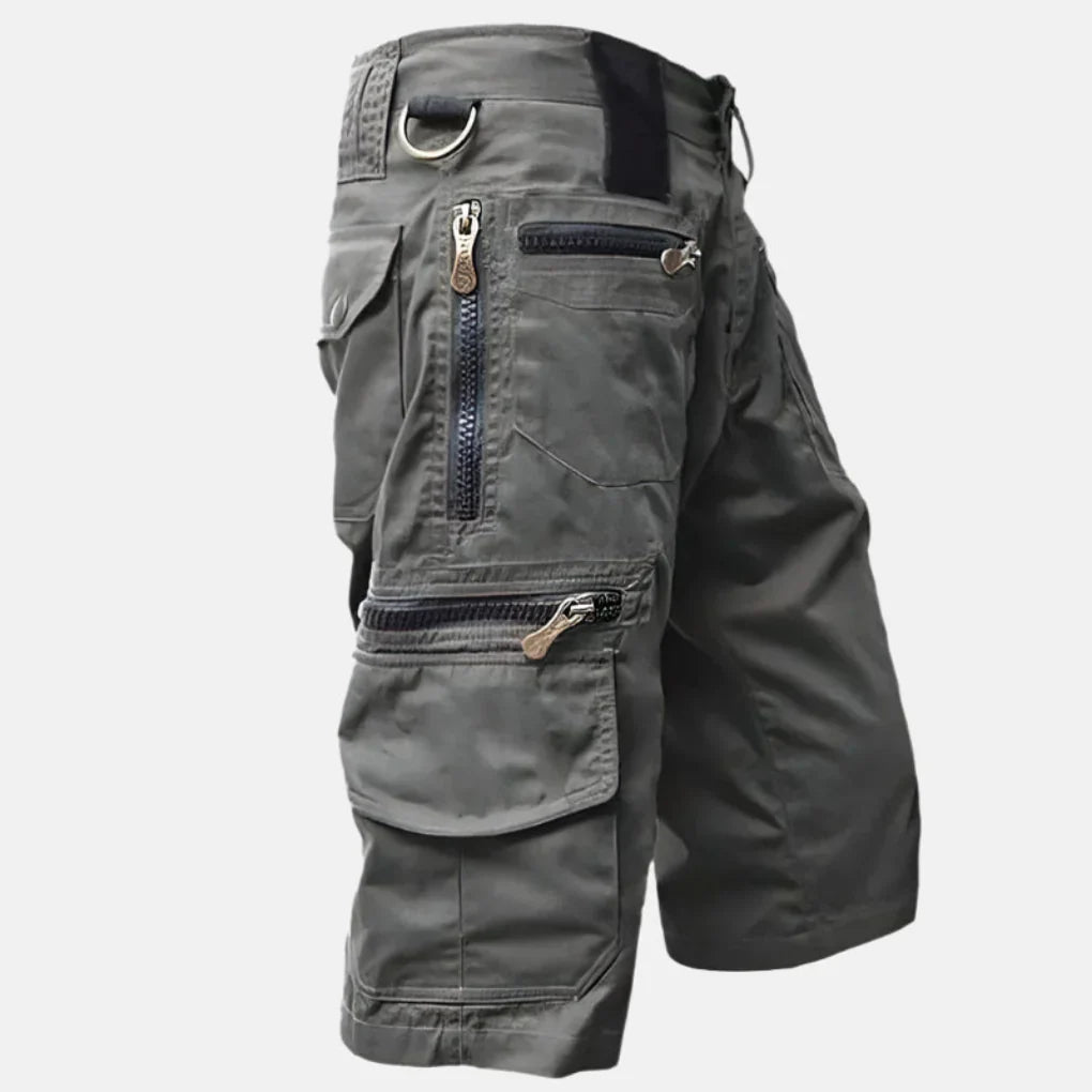 Men's Cargo Shorts Knee-Length Cotton Tan