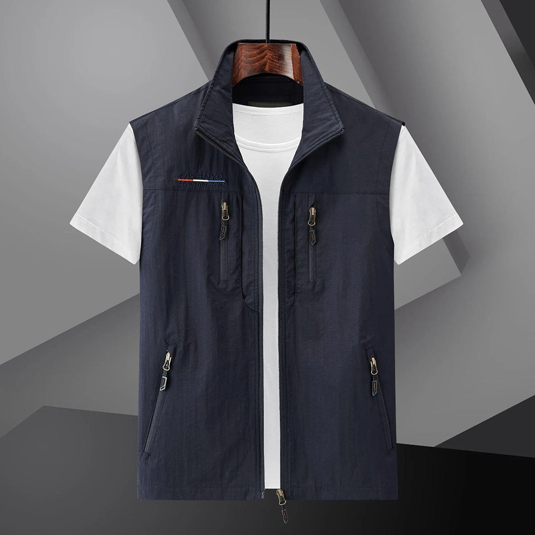 Men's Travel Vest Multi-Pocket Cotton - Vonnera