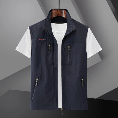 Men's Travel Vest Multi-Pocket Cotton - Vonnera