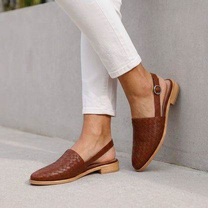 Women's Slingback Flats Adjustable Ankle Strap - Vonnera