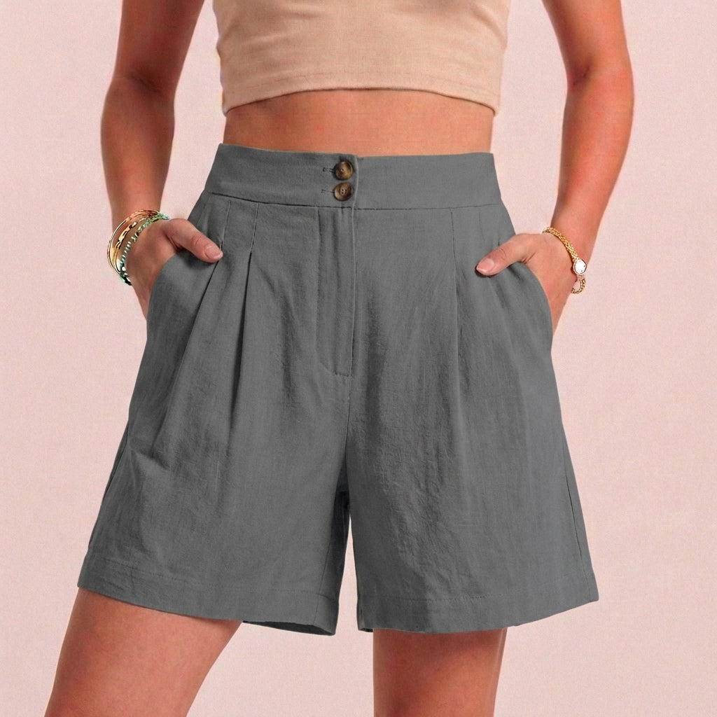 Women's Paperbag Waist Shorts Tailored Side Pockets