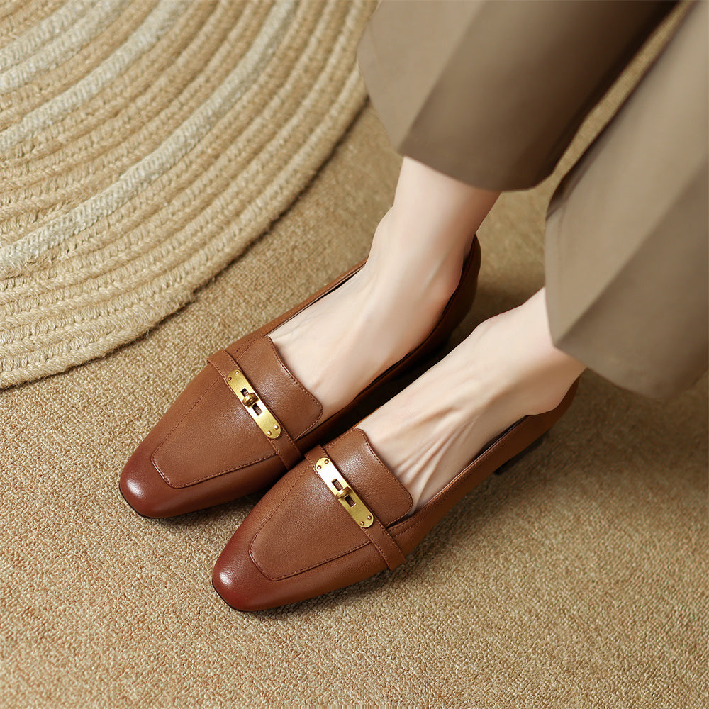 Aveline Genuine Leather Heels Caliboot