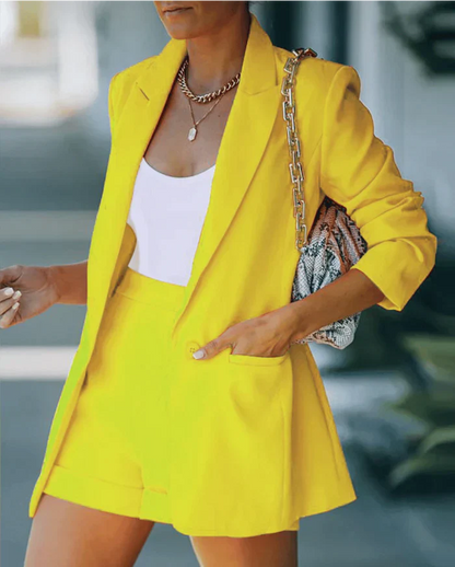 Women's Blazer Shorts Set