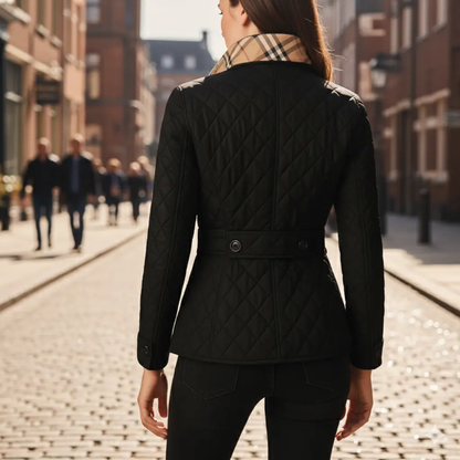 Diamond Quilted Jacket for Women – Stylish & Cozy Winter Layer-Caliboot