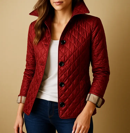 Women's Quilted Diamond Jacket Cozy Winter - Vonnera