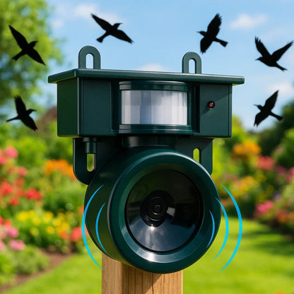Motion Sensor Bird Repeller Ultrasonic Scarer - Vonnera