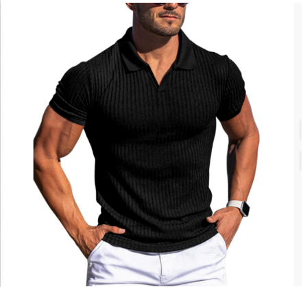 Men's Polo Shirt Cotton Short Sleeve Summer Navy