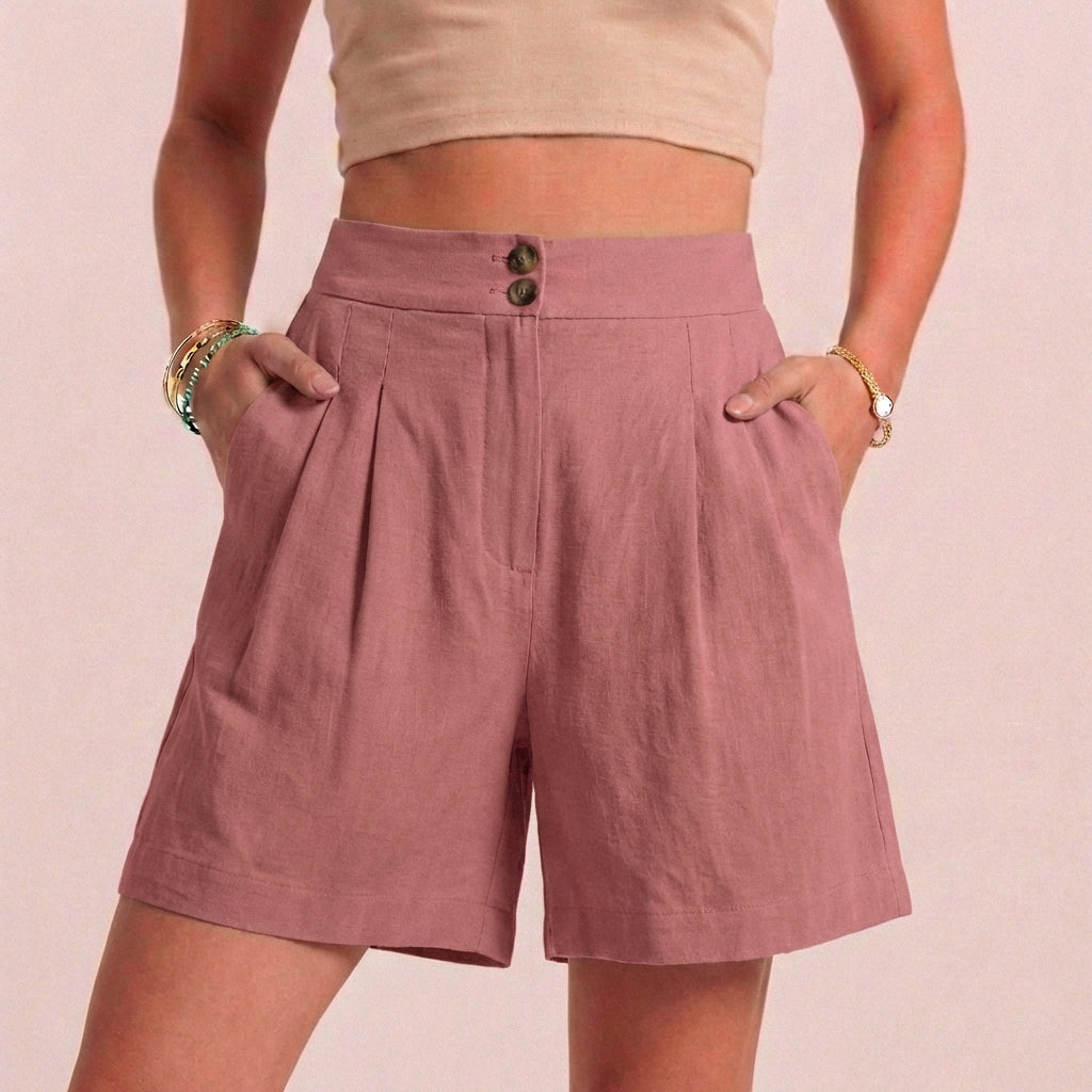 Women's Paperbag Waist Shorts Tailored Side Pockets