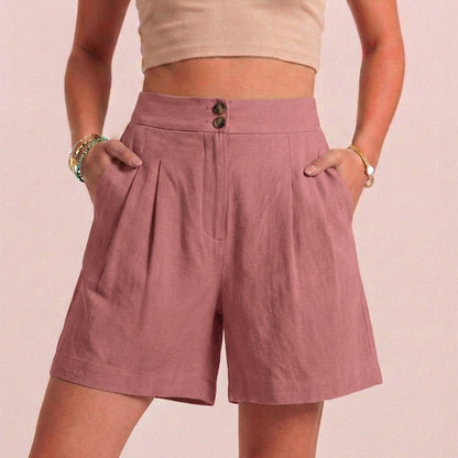 Women's Paperbag Waist Shorts Tailored Side Pockets