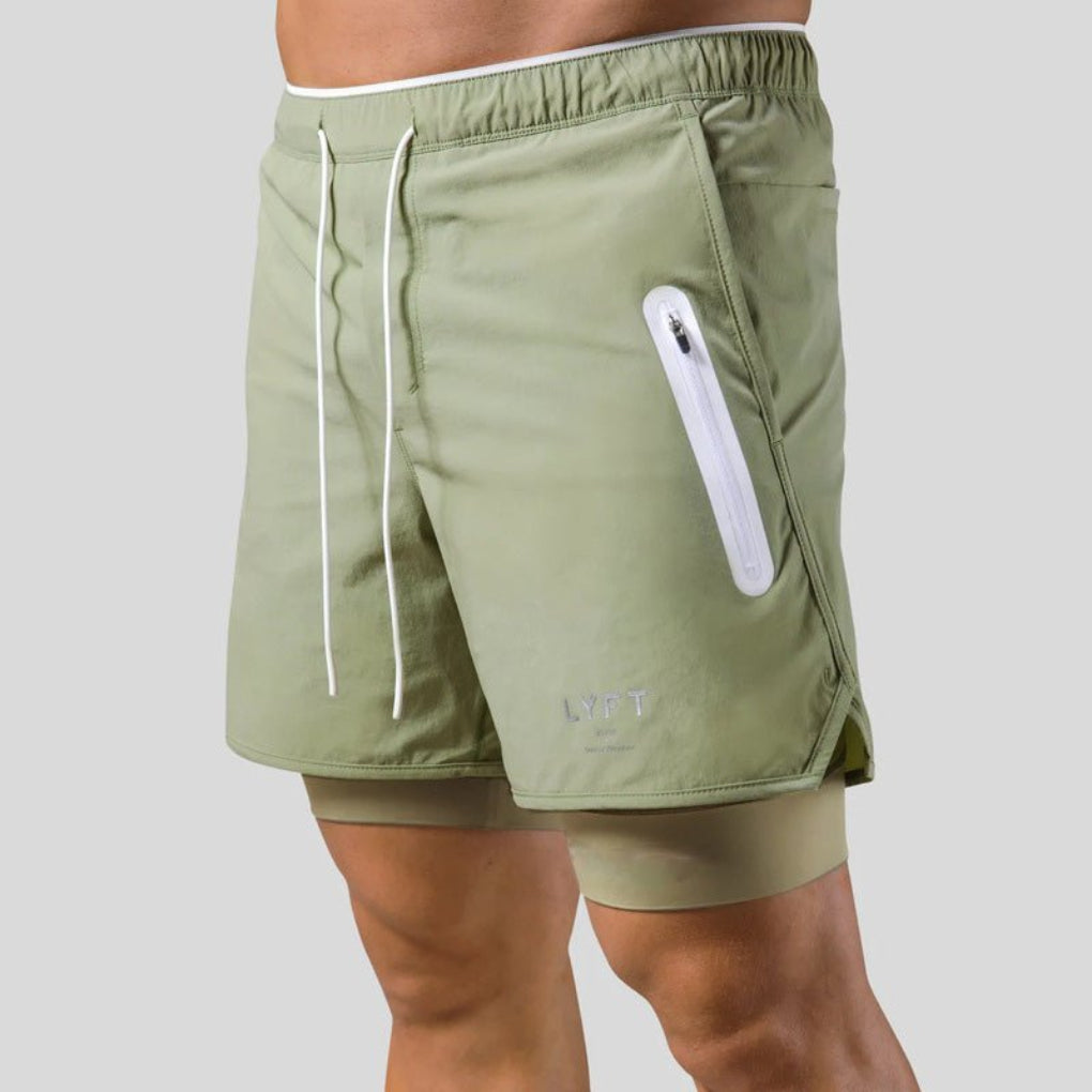 Men's 2-In-1 Sports Training Shorts