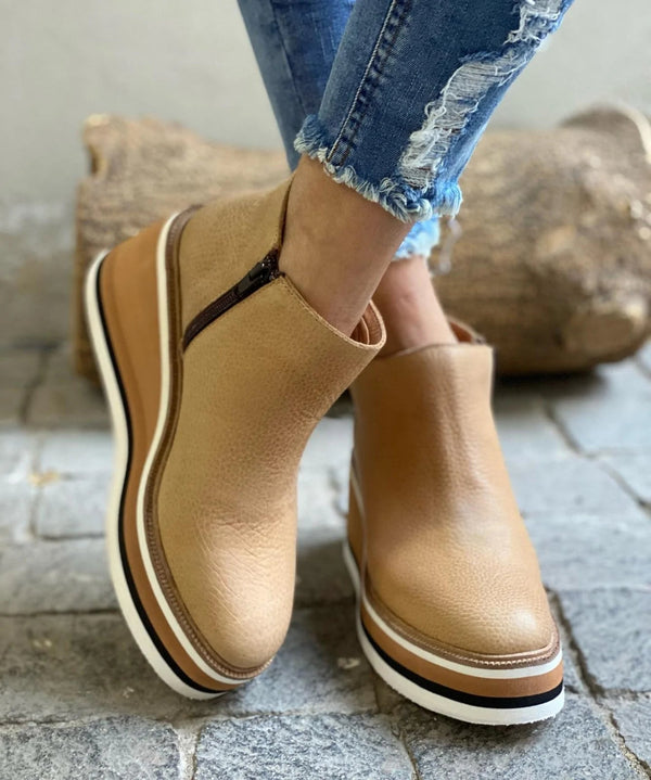 Women's Low Ankle Boots Leather Spring Summer