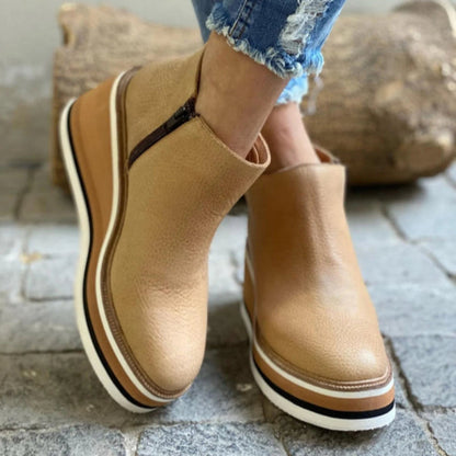 Women's Ankle Boots Wedge Heel Vintage Style