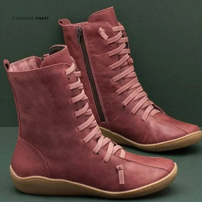 Women's Lace-Up Side Zip Boots