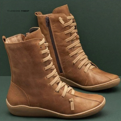 Women's Lace-Up Side Zip Boots - Vonnera