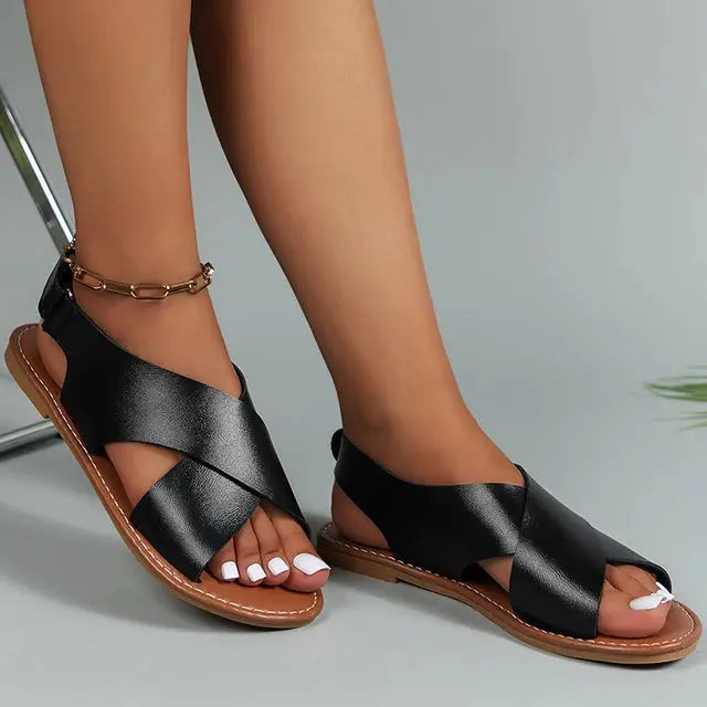 Women's Flat Slippers Comfortable Leather - Vonnera