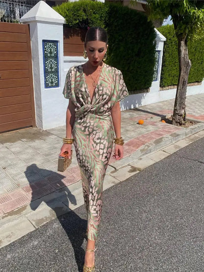 Women's Wrap Dress Elegant Floral Print - Vonnera