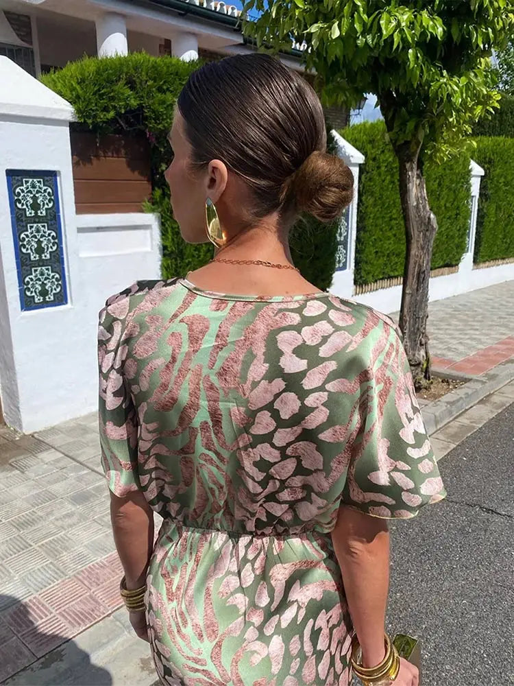 Women's Wrap Dress Elegant Floral Print