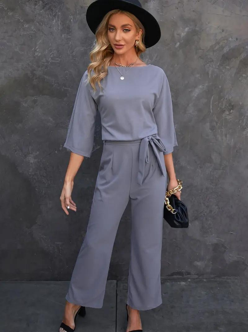 Women's Maxi Jumpsuit Tie Waist