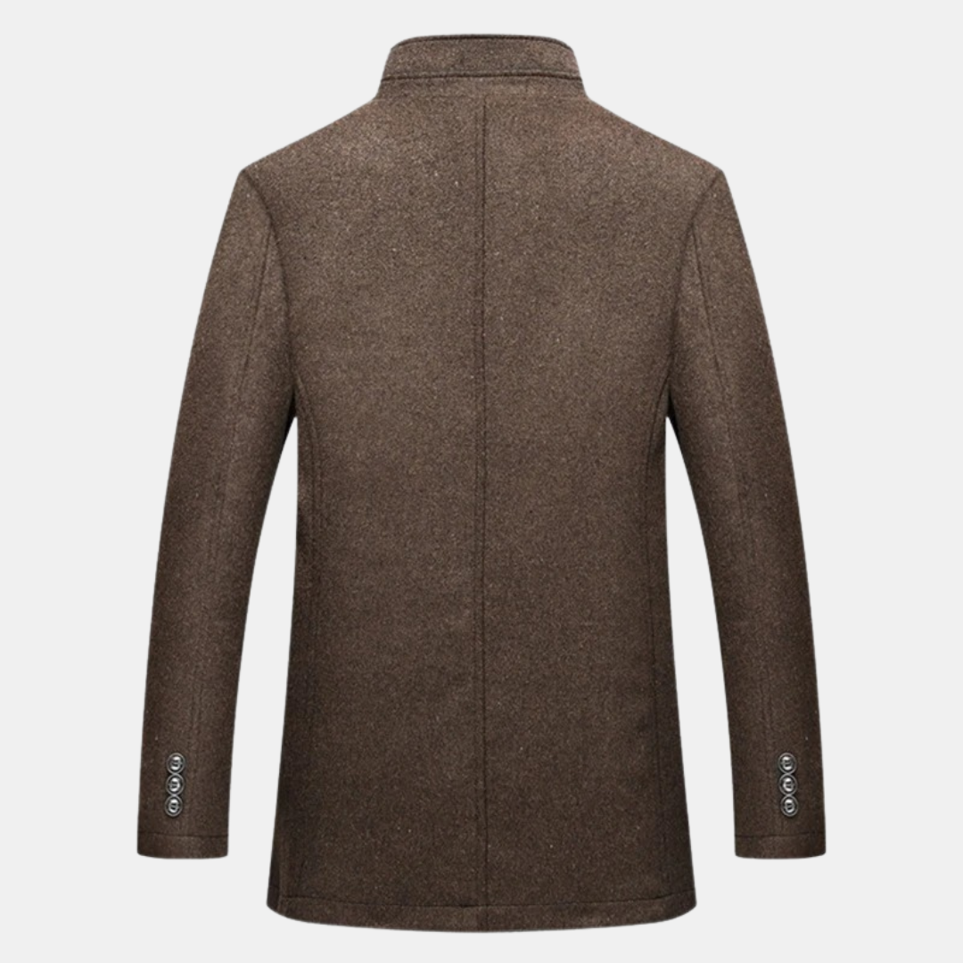 Men's Button Up Winter Coat With Pockets