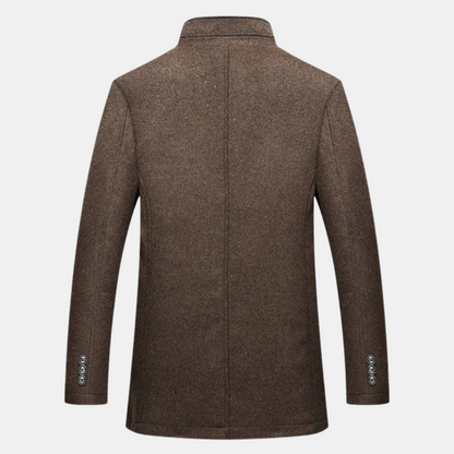Men's Button Up Winter Coat With Pockets