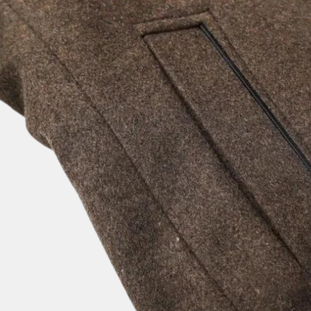 Men's Button Up Winter Coat With Pockets