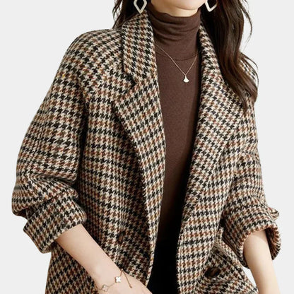 Women's Double-Breasted Classic Coat - Vonnera