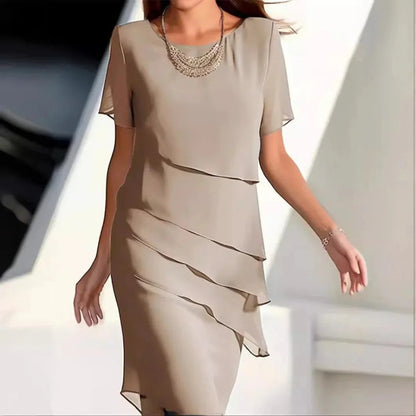 Women's Chiffon Midi Dress - Vonnera