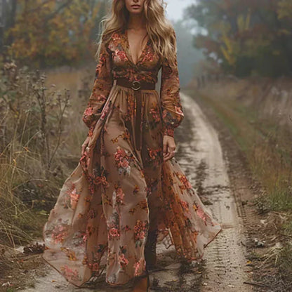 Jennifer | Women’s Summer Boho Ruffled Maxi Dress