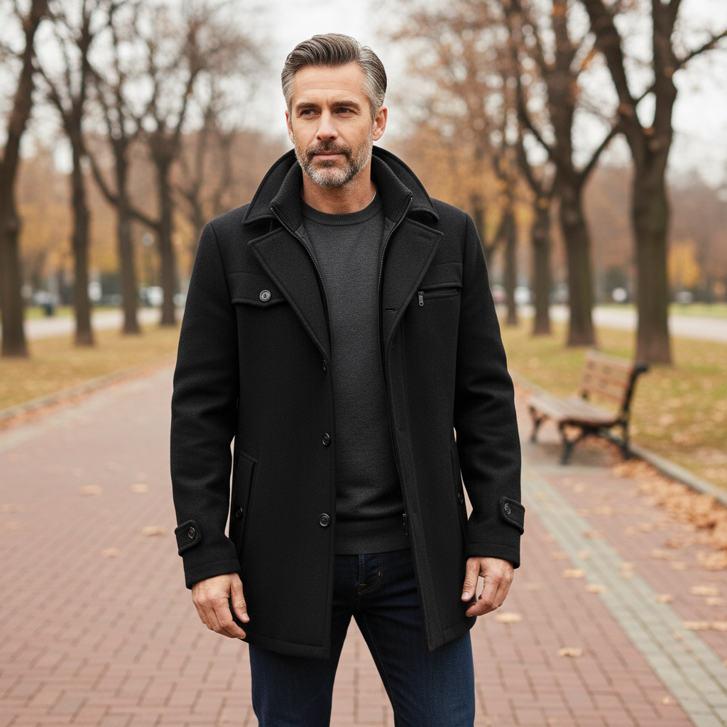 Marvin Men's Wool Blend Overcoat