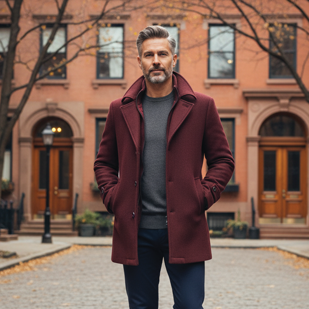Marvin Men's Wool Blend Overcoat