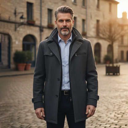 Marvin Men's Wool Blend Overcoat