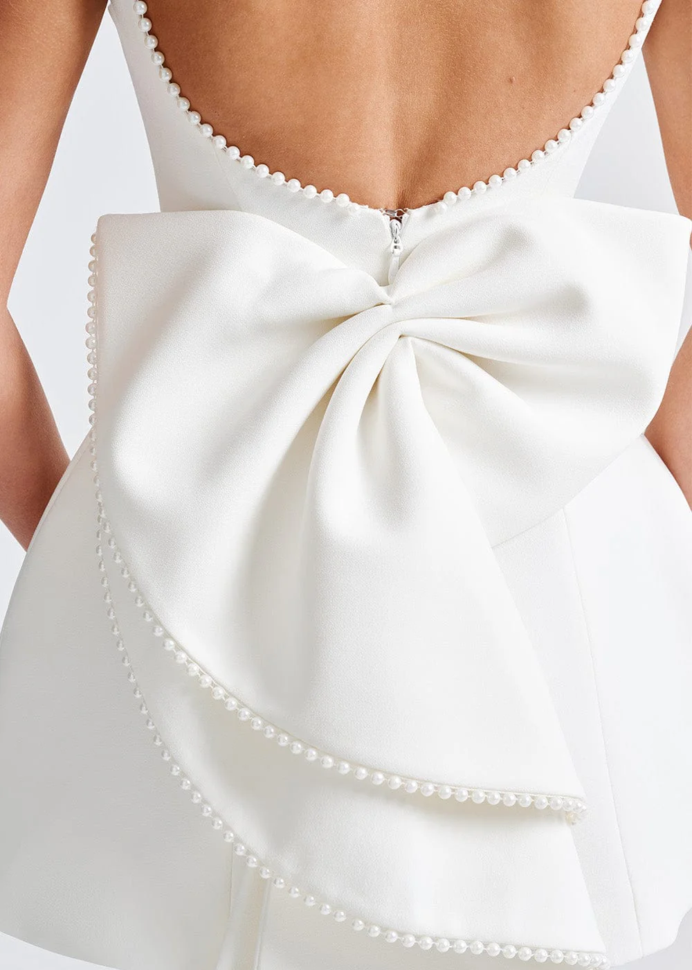 Women's Pearl Mini Dress Chic Design