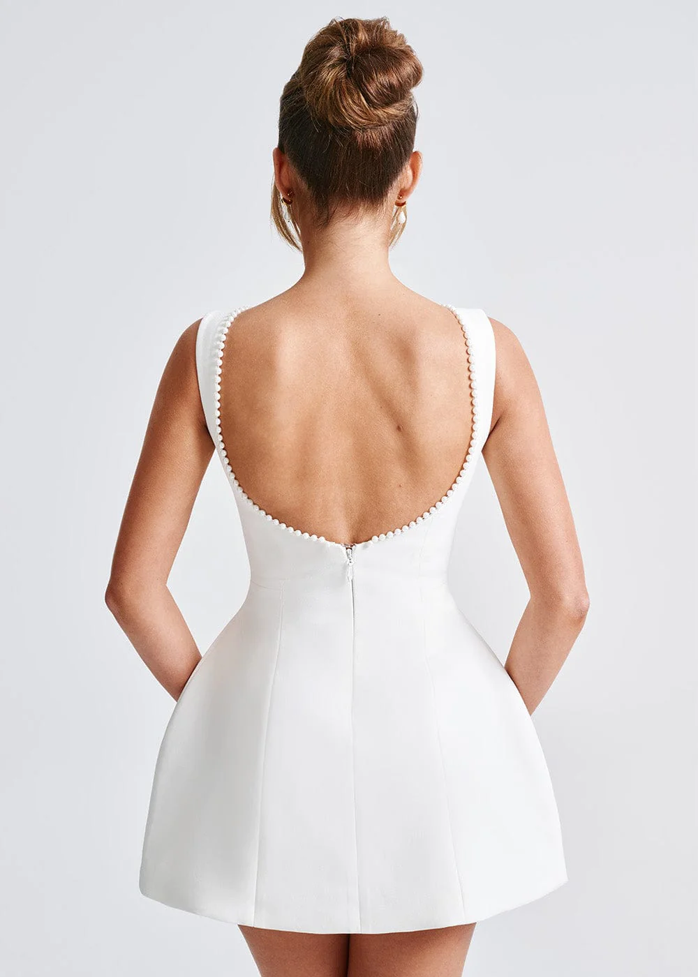 Women's Pearl Mini Dress Chic Design