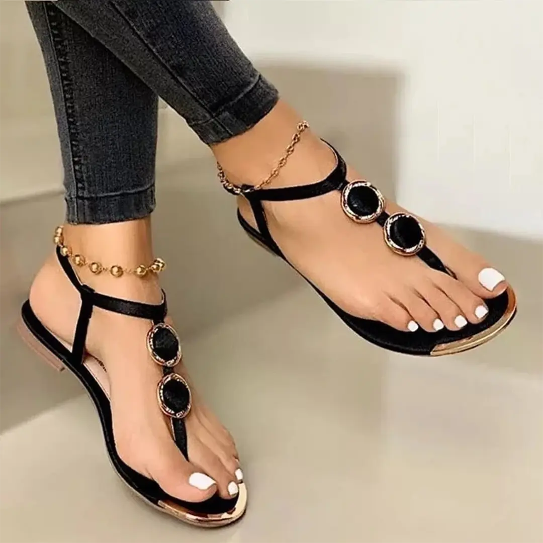 Women's Embellished Thong Sandals Comfortable - Vonnera