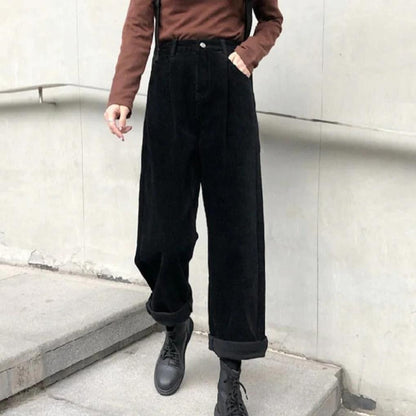 Women's Corduroy Pants Everyday Trousers - Vonnera