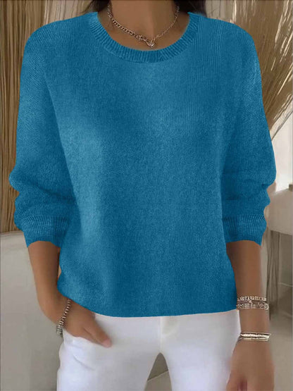 Women's Crewneck Long Sleeve Knit Sweater